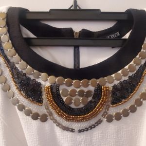 Beautiful & Elegant White Polyester Dress